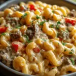 High-Protein Creamy Philly Cheesesteak Mac & Cheese