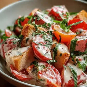 Creamy Tomato Garlic Salad: A Delicious Twist