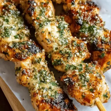 Ranch Garlic Parmesan Chicken Skewers