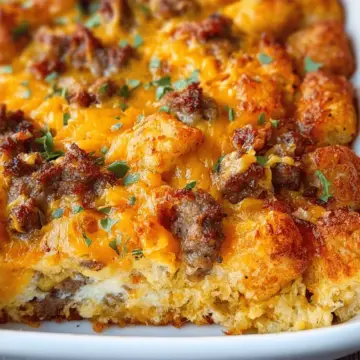 Tater Tot Sausage Breakfast Casserole