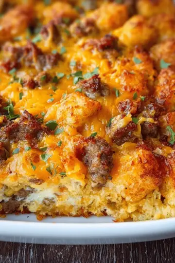 Tater Tot Sausage Breakfast Casserole