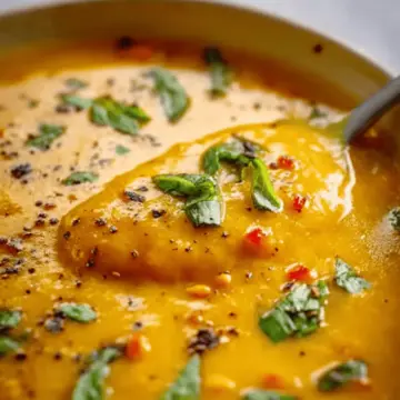 One Pot Creamy Carrot Lentil Soup