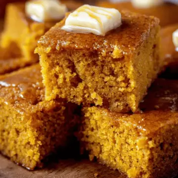 Pumpkin Cornbread with Cinnamon Honey Butter
