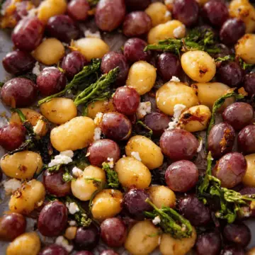 Sheet Pan-Roasted California Grapes and Gnocchi