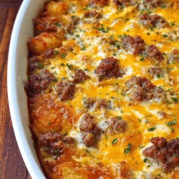Tater Tot Sausage Breakfast Casserole