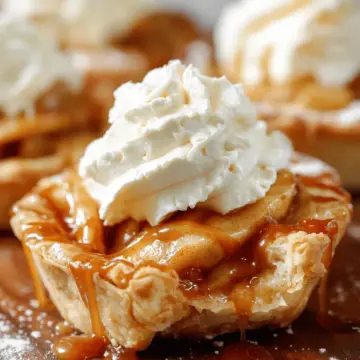 Homemade Delight: Irresistible Mini Apple Pies with Vanilla Creaminess