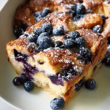 Overnight Blueberry French Toast Casserole