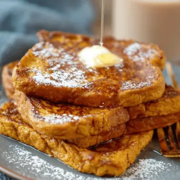 Pumpkin French Toast with Brown Sugar Cinnamon Butter