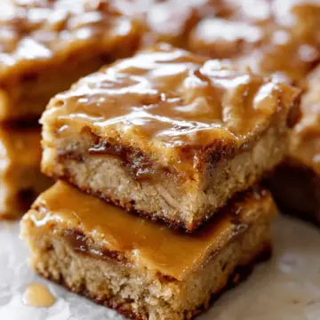 Maple Glazed Apple Blondies