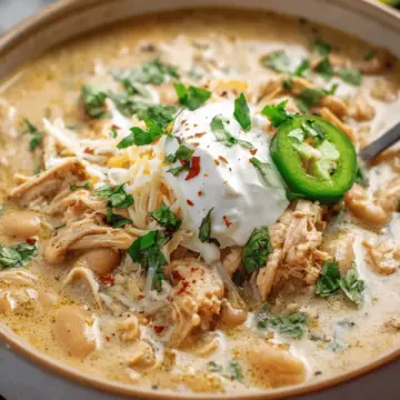 Creamy Crockpot White Chicken Chili