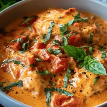 Slow Cooker Creamy Tomato Basil Chicken