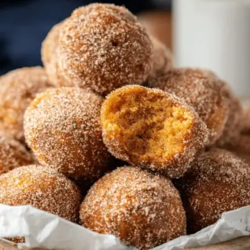 Cinnamon Sugar Pumpkin Donut Holes