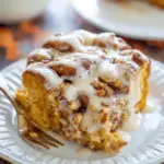 Gooey Pumpkin Cinnamon Roll Bake