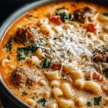 Parmesan Italian Sausage Ditalini Soup