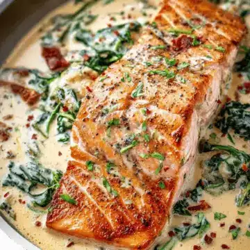 Creamy Garlic Butter Tuscan Salmon