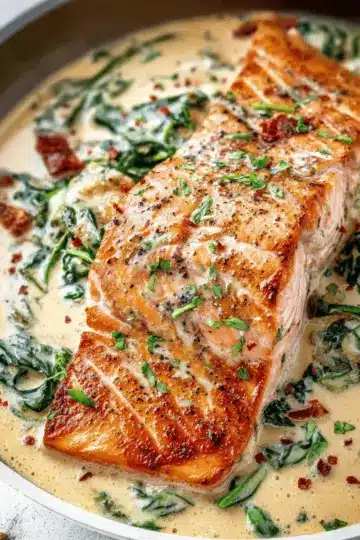 Creamy Garlic Butter Tuscan Salmon