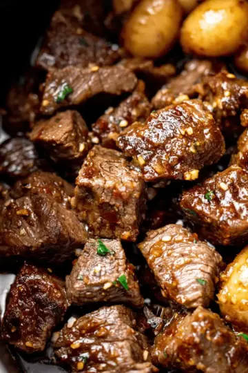 Slow Cooker Garlic Butter Beef Bites