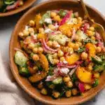 Spicy Peach and Chickpea Salad