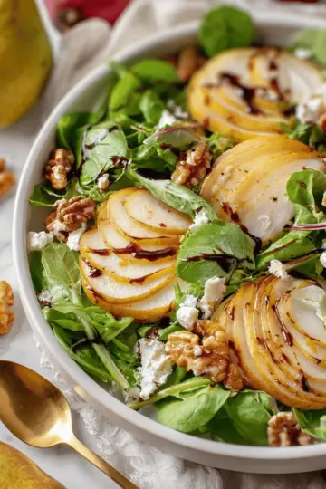 Pear Salad with Balsamic and Walnuts