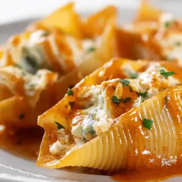 Buffalo Chicken Stuffed Shells