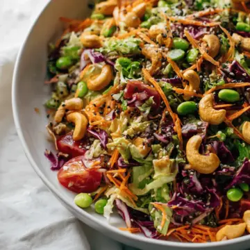 Cashew Crunch Salad with Sesame Dressing