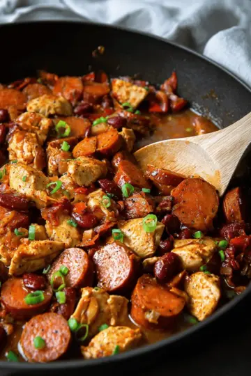 Spicy Cajun Sausage and Chicken Skillet Recipe