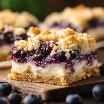 Blueberry Cream Cheese Crumb Bars