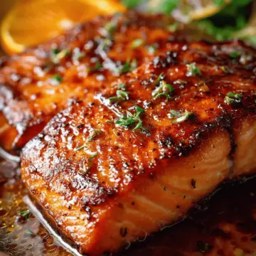Crispy Honey Orange Glazed Salmon