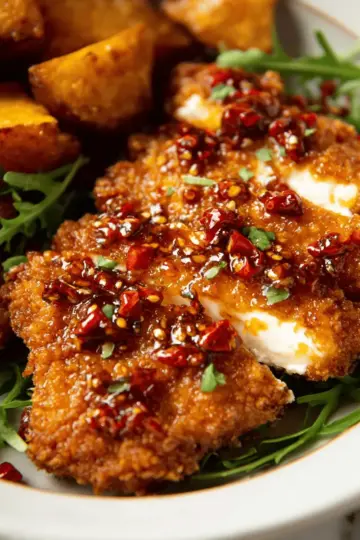 Crispy Hot Honey Feta Chicken