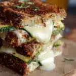 Crispy Zucchini Grilled Cheese with Dijon Horseradish Aioli.