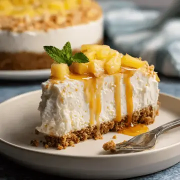 Easy No-Bake Pineapple Cheesecake