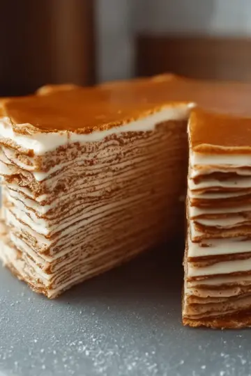 Crêpes cake vanille spéculoos