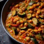 Spicy Baked Zucchini Chickpea Curry