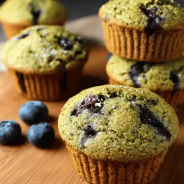 Blueberry Matcha Muffins