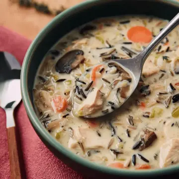 Chicken and Mushroom Wild Rice Soup