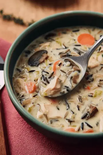 Chicken and Mushroom Wild Rice Soup