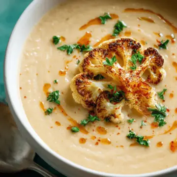 Creamy Roasted Cauliflower Soup