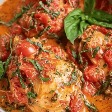 Slow cooker tomato basil chicken