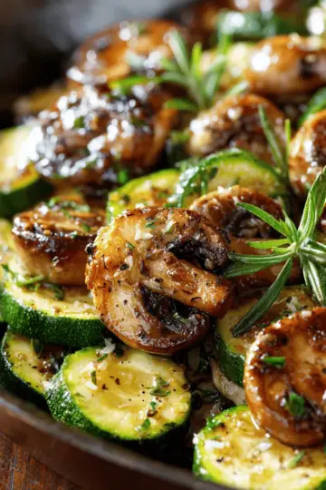 Skillet Zucchini and Mushrooms