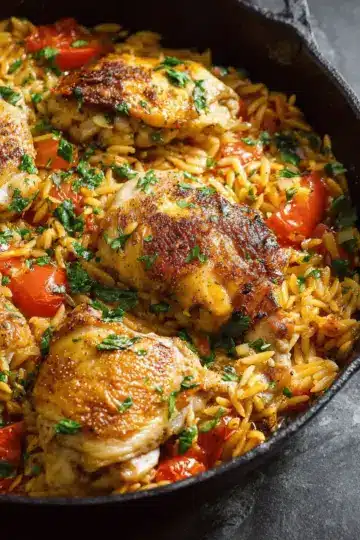 One Pot Chicken and Orzo