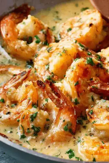 Creamy Garlic Prawns