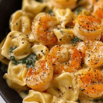 Shrimp Tortellini with Garlic Sauce