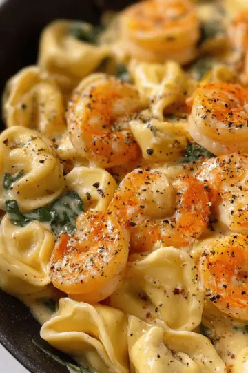 Shrimp Tortellini with Garlic Sauce