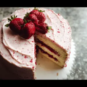 Homemade Strawberry Cake