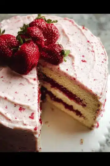 Homemade Strawberry Cake