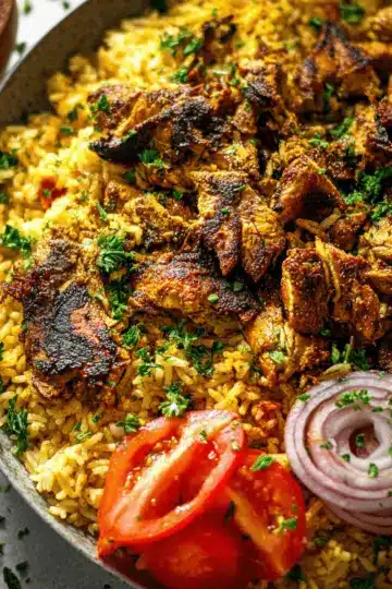 One Pan Chicken Shawarma and Rice