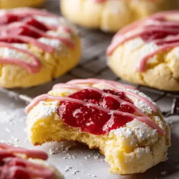 Raspberry Curd Lemon Cookies