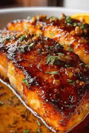 Crispy Honey Orange Glazed Salmon