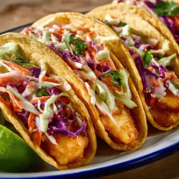 Fish Tacos with Cabbage Slaw