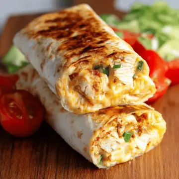 Cheesy Garlic Chicken Wraps